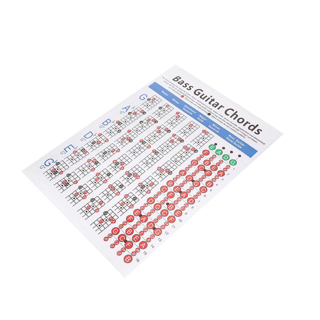 Gráfico De Acordes De Baixo fgstbr , 4 Cordas , Iniciante , Prática De Dedo , Acessórios Para Instrumentos Musicais
