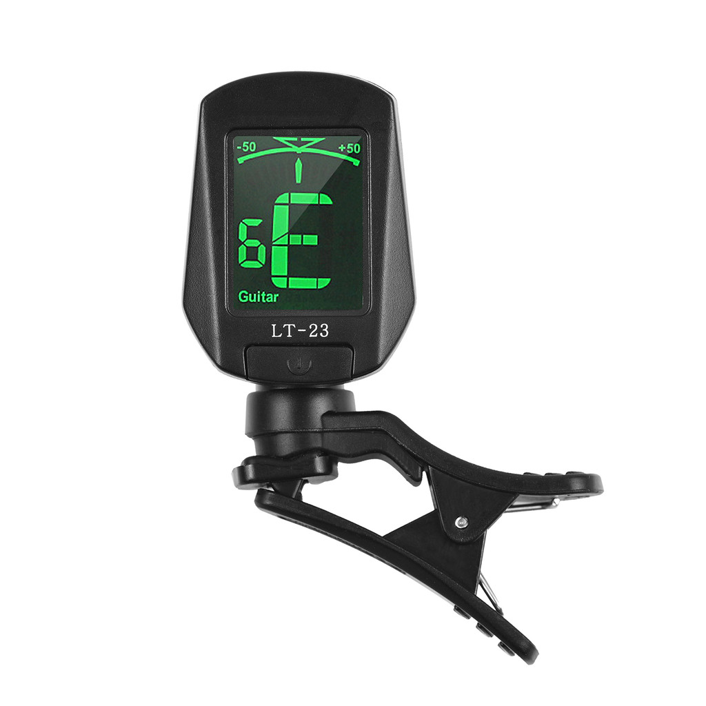 cpnobr Afinador De Guitarra Clip-On Digital Mini Eletrônico Com Display LCD Para Baixo Violino Ukulele Cromático