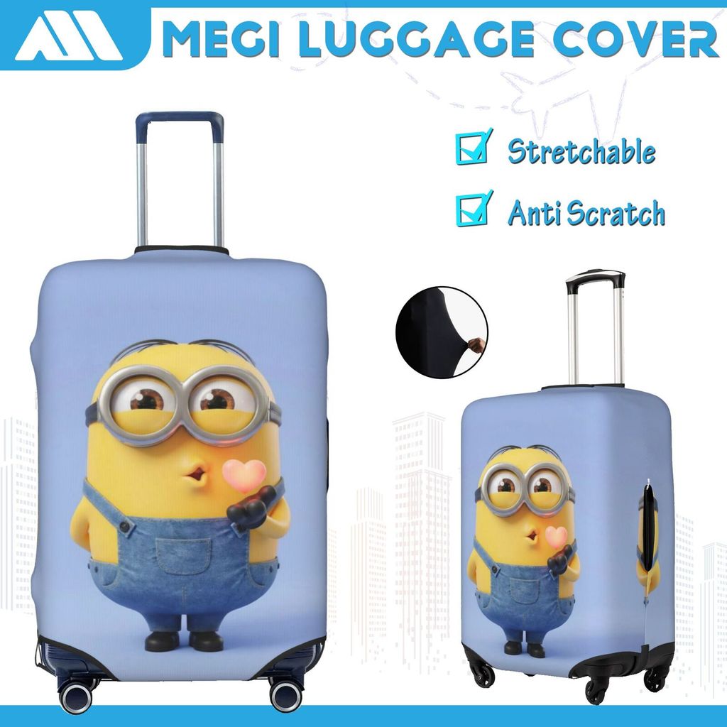 Capa para Mala de Viagem Minions‌ Personalizada De Elasticidade Protetor de Mala de Viagem 10kg 23kg RD034
