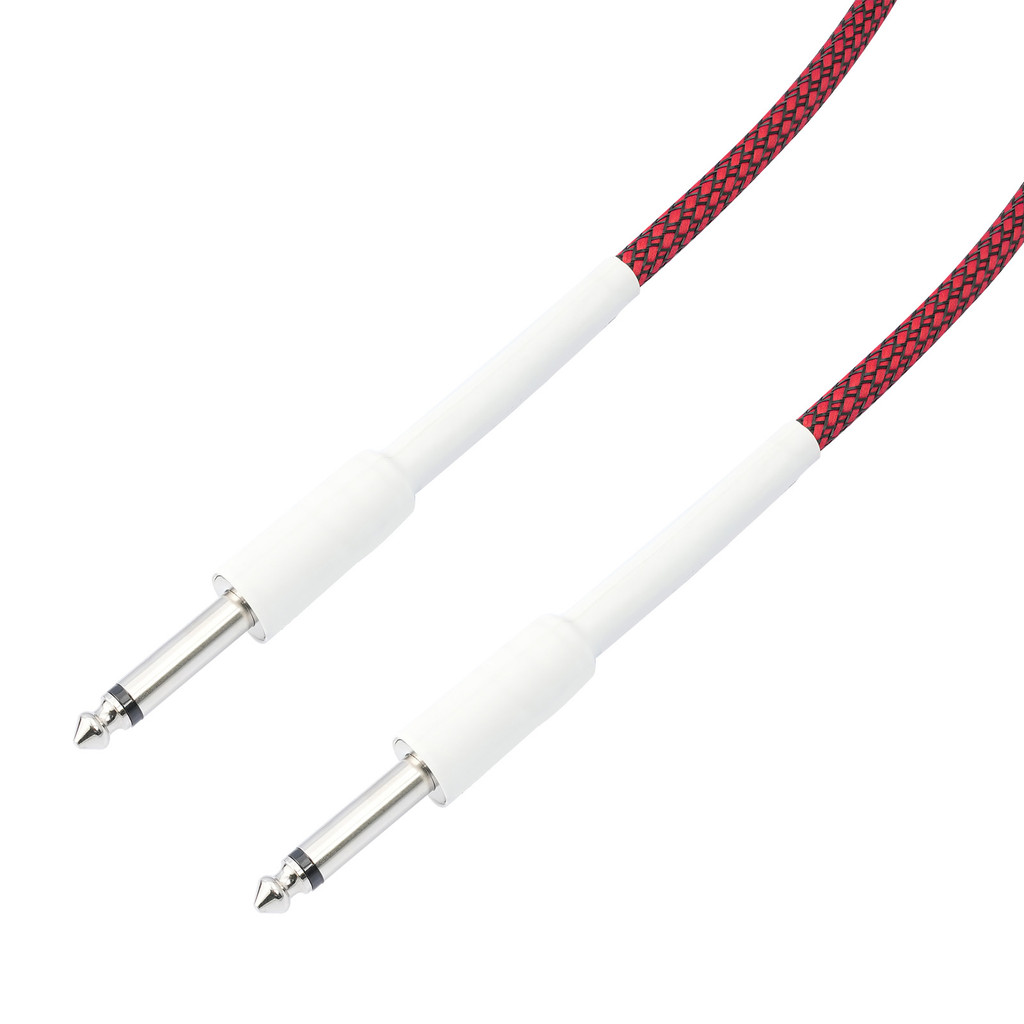Telbr Cabo De Guitarra Instrumento Elétrico Baixo 6.35mm Reto Para Bandolim 1/4 Polegada Áudio Ruído Livre Escudo