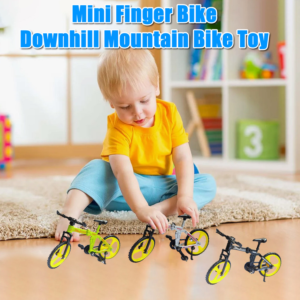 Dobrável Downhill Mountain Bike Modelo Rodas Rotativas Mini Dedo Bicicleta Brinquedo Educativo Decoração De Mesa Criança