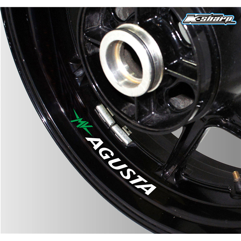 Adesivo De Logotipo Reflexivo À Prova D'água Com Aro 3D , Faixa De Pneu , Anel Interno Decorativo Para mv agusta , Motoc