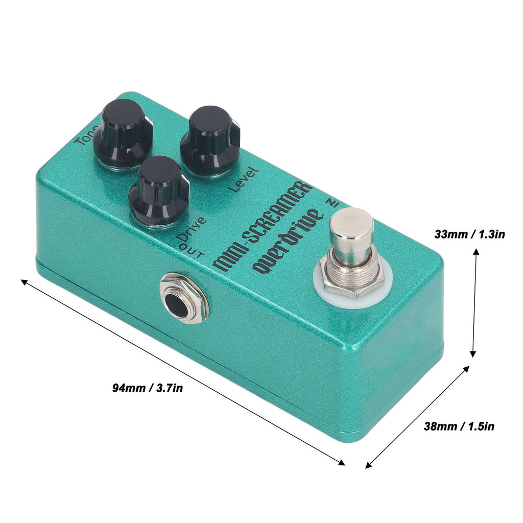 Pedal De Efeito Overdrive fgstbr Com Botões De Controle De Tom De Nível De Acionamento Guitarra Elétrica De Liga De Alum