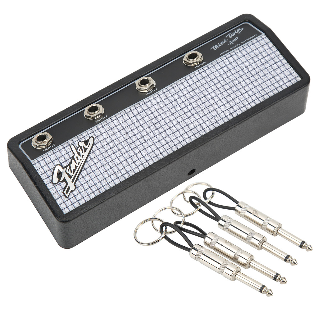 Telbr Caixa De Armazenamento De Plugue De Guitarra , Suporte De Chave De Amplificador De Montagem Na Parede Com 4 Chavei