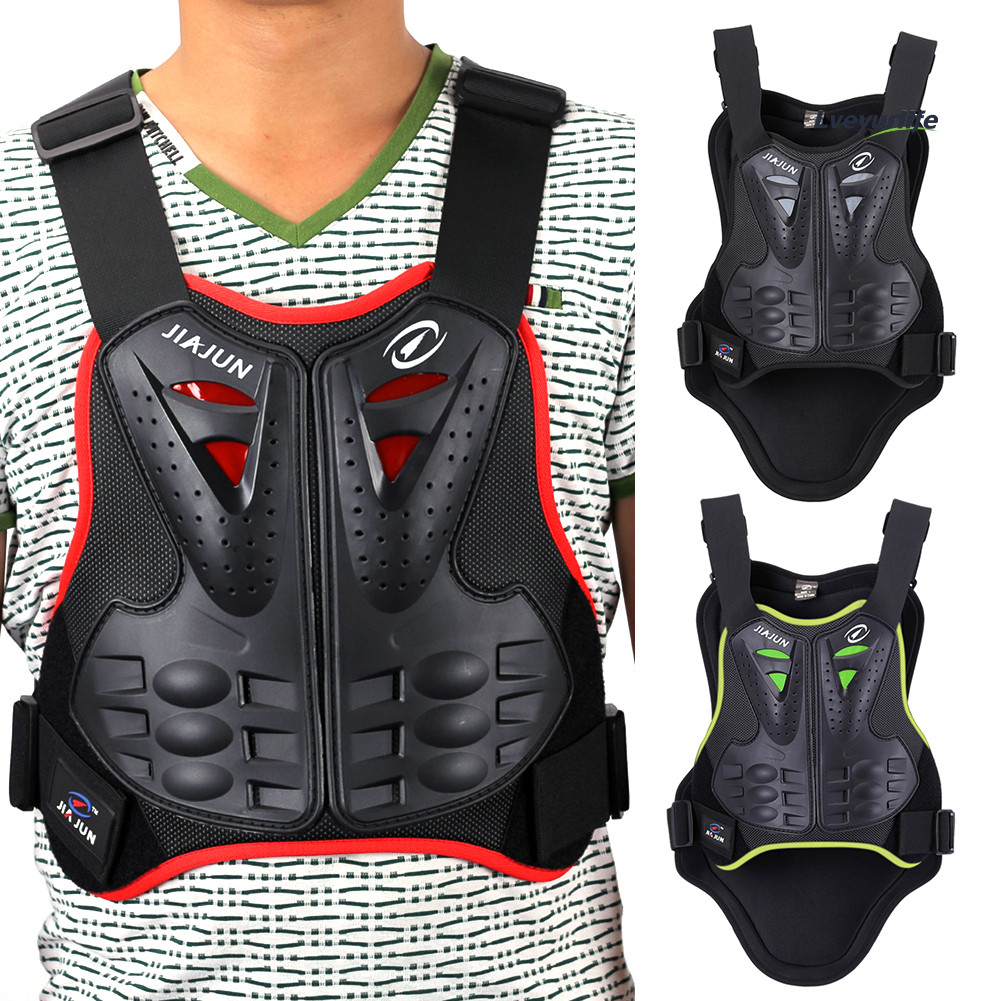 Lveyurlife Unissex Motocicleta Motocross Corrida Colete Peito Protetor De Coluna Traseira Armadura Engrenagem