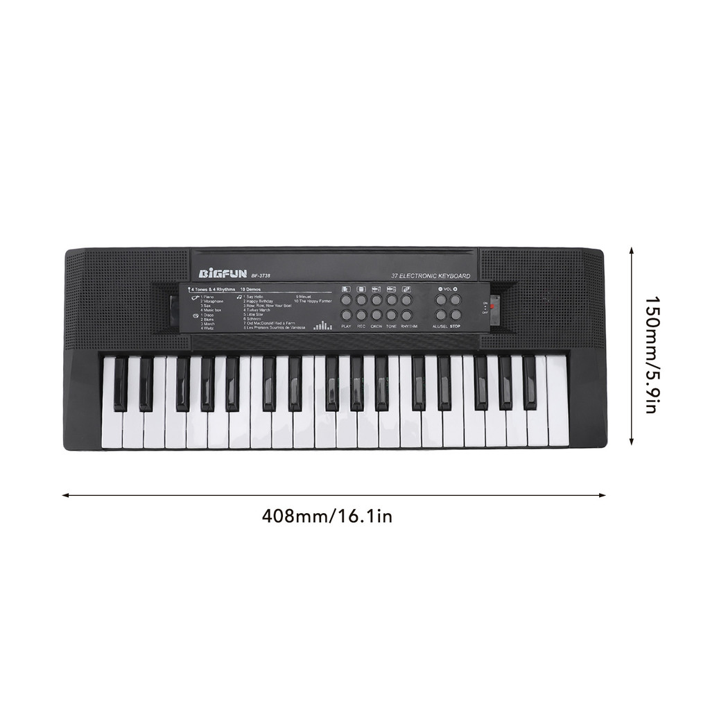 fgstbr Teclado De Piano Infantil 37 Teclas Portátil Eletrônico Brinquedo De Aprendizagem De Música Educacional Com Micro