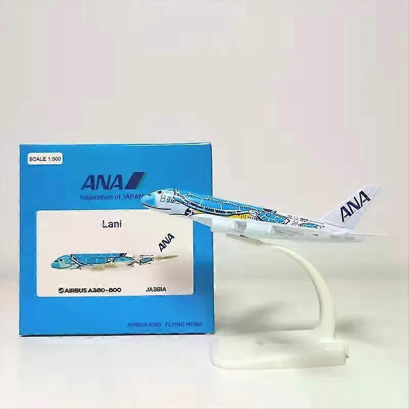 2025 Novo 14CM Escala 1/500 Airbus A380 Japão Aana Companhias Aéreas Tartaruga Azul KaLa Avião Modelo Liga Coleção Exibi