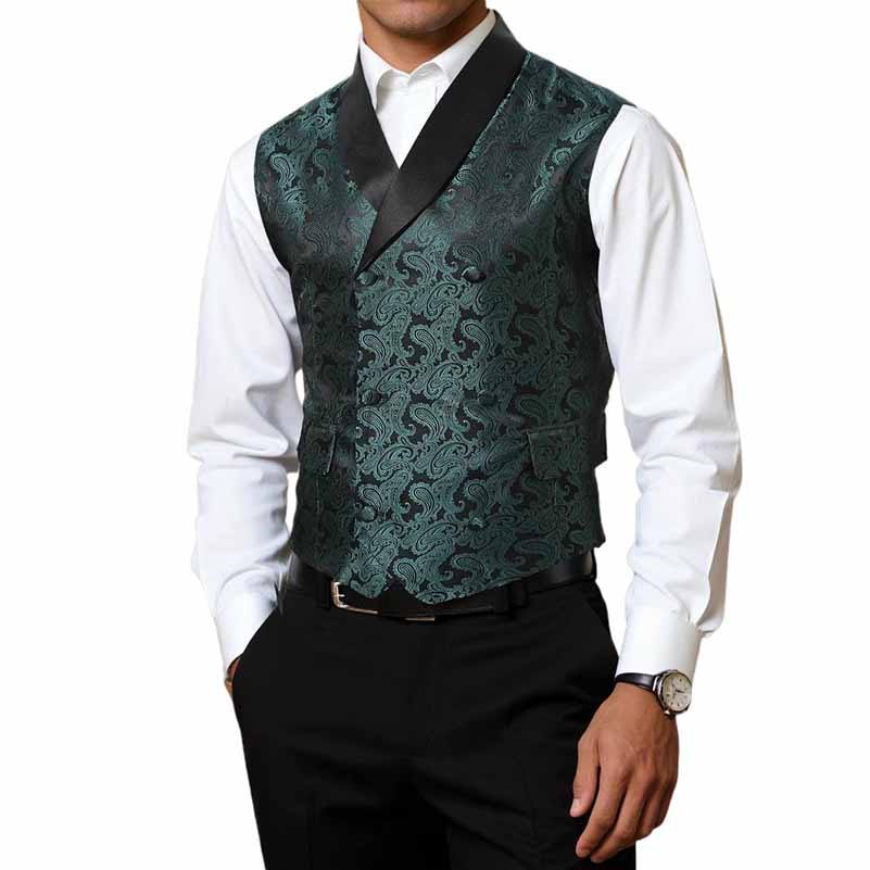 Colete Masculino De Seda Paisley , De Baile De Casamento , Smoking