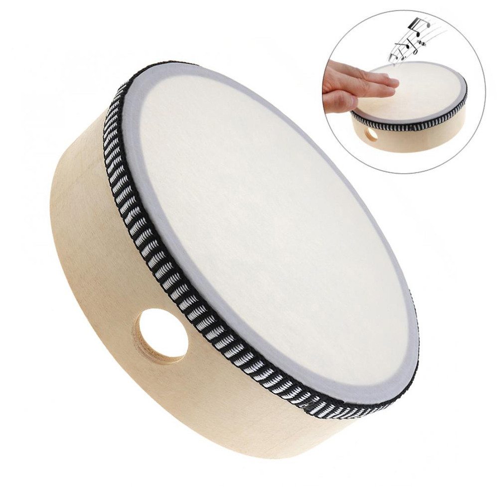 < Education > Instrumento Musical De Percussão De 6 Polegadas Pandeiro Tambor Redondo Para Crianças Presente De Brinqued