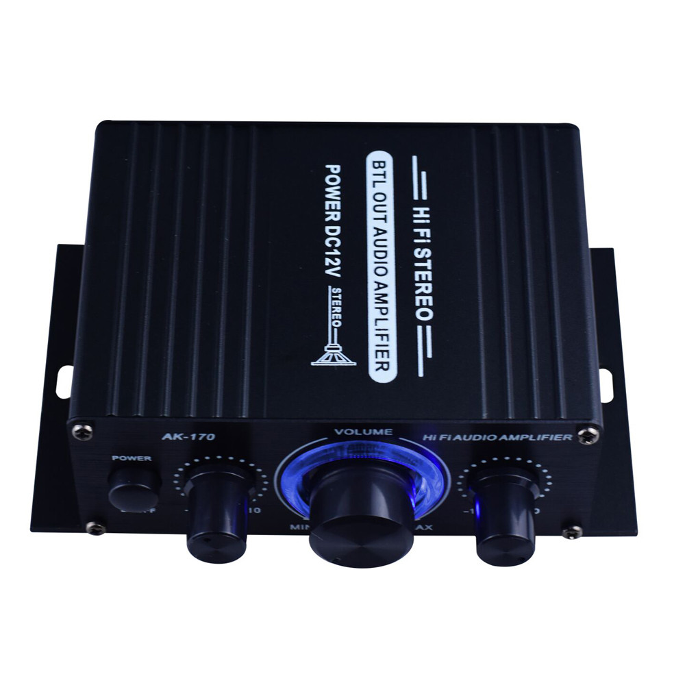 cpnobr AK170 Mini Amplificador De Potência De Áudio Alto-Falante De Som Portátil Para Carro E Casa