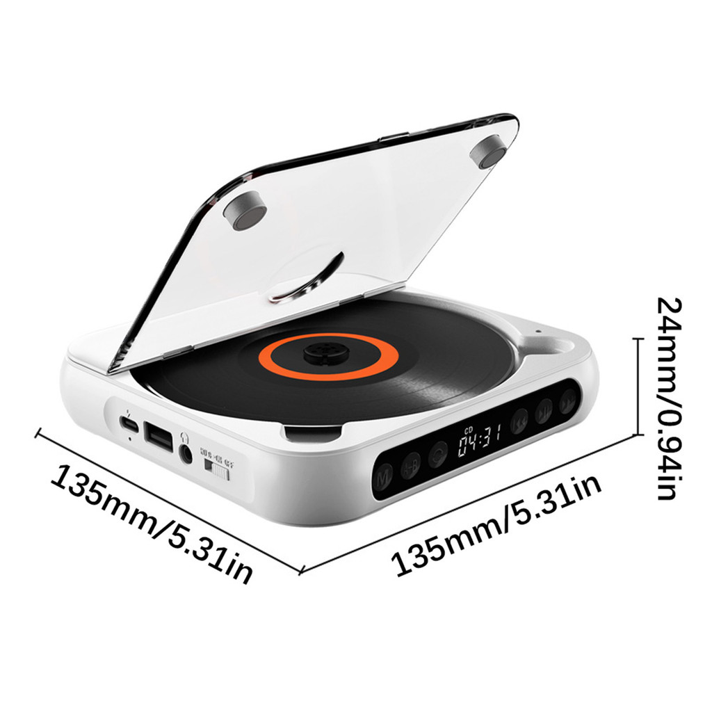 fgstbr CD Player Portátil BT Music Runner Com Tampa À Prova De Poeira 6 Modos Ab Repeat Timer Controle Remoto Função De
