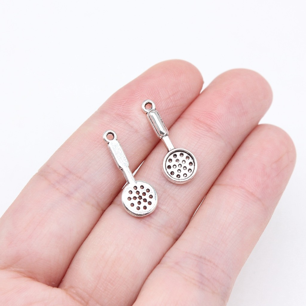 WYSIWYG 40 Peças 20x8mm Pingente De Coador De Cor Prata Antiga Para Fazer Joias Faça Você Mesmo , Descobertas Artesanais