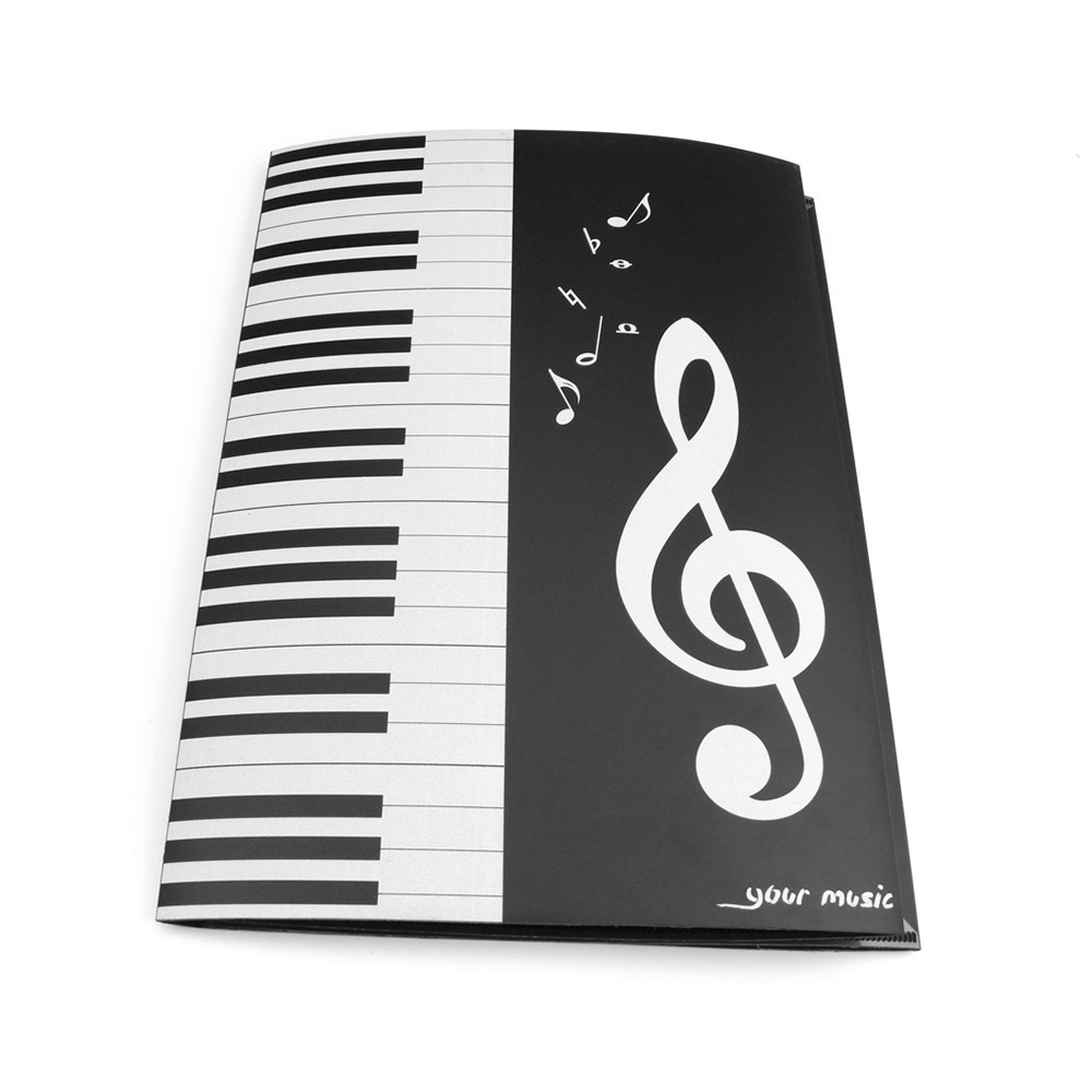 wohobr Pasta De Partituras Preta Tamanho A4 Suporte De Armazenamento Para Instrumento Musical De Palco Performance De Pi