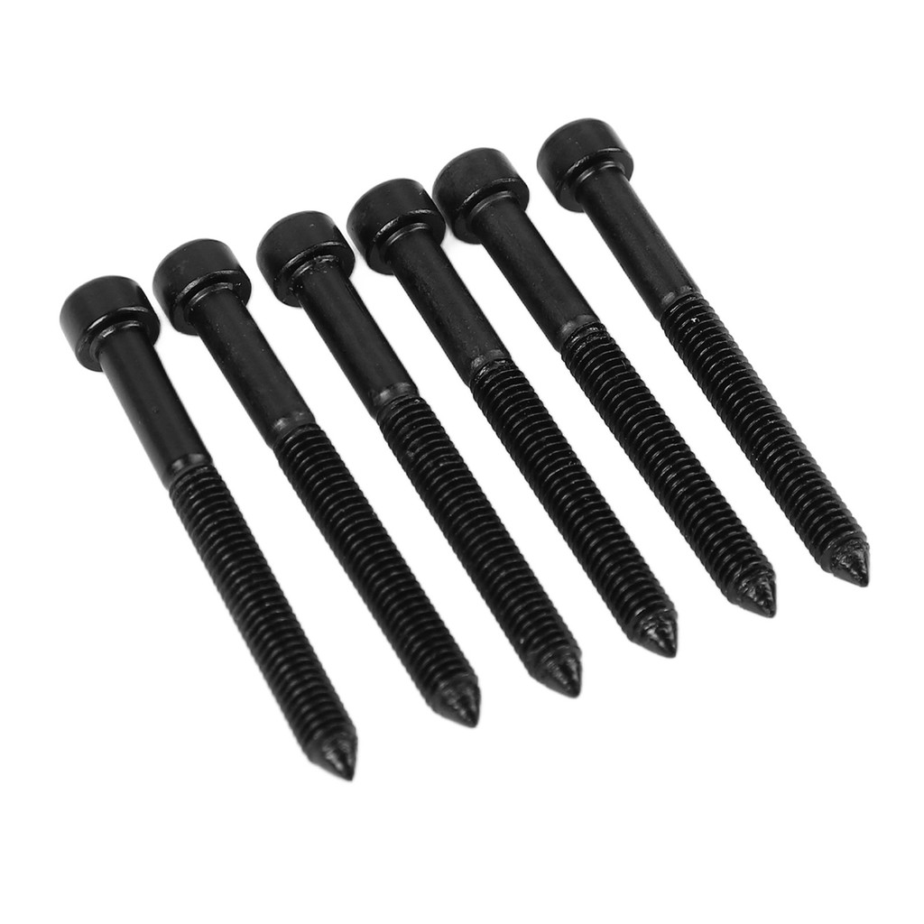 cpnobr 6 Peças Protetor De Pescoço Para Guitarra Elétrica Parafuso Sextavado Montagem De Placa De Resistência À Corrosão