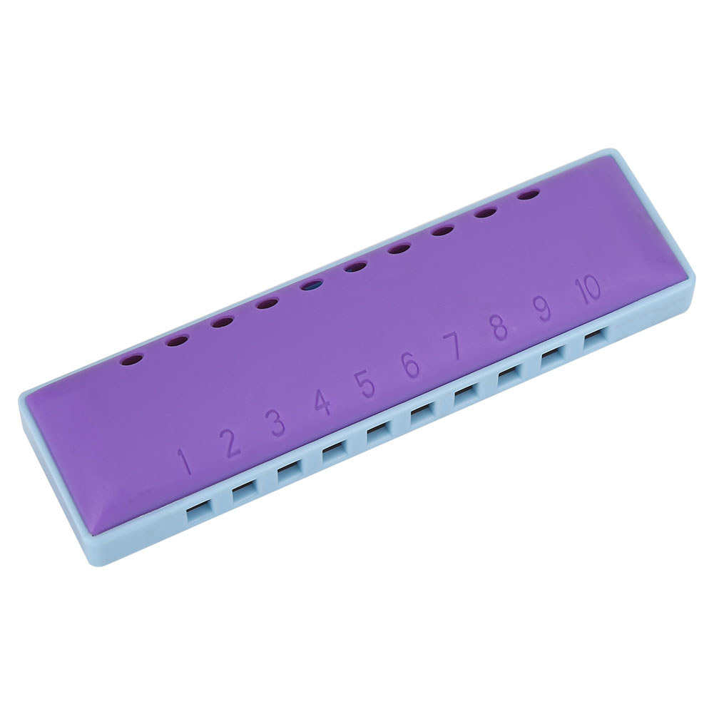 Órgão Bucal De Resina Com 10 Furos , Gaita De Brinquedo Infantil Para Crianças (Roxo)