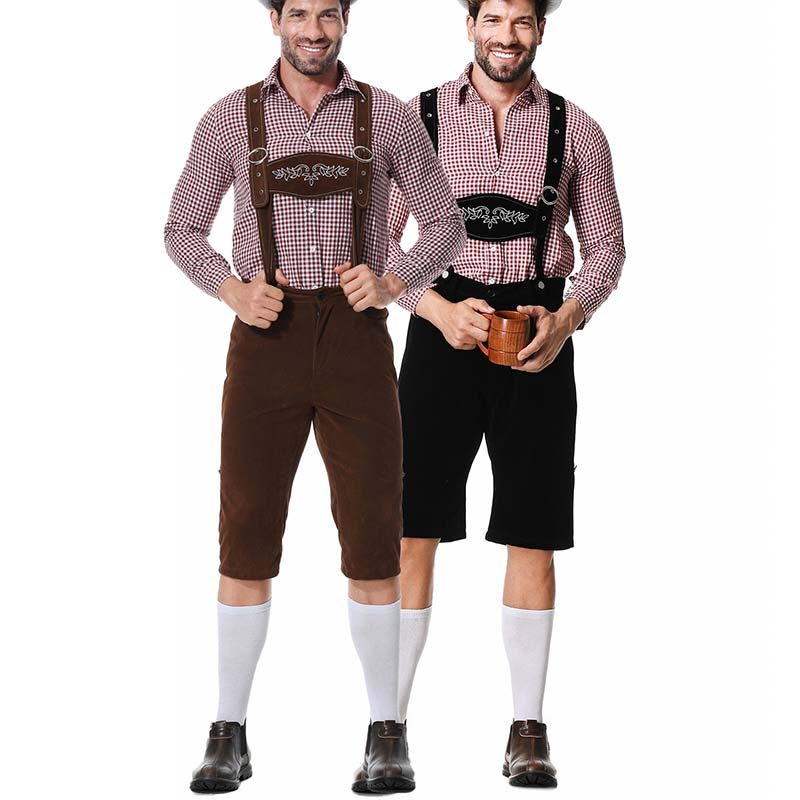 Traje Masculino Bávaro Oktoberfest Lederhosen Para Cosplay Festivais De Cerveja Alemã