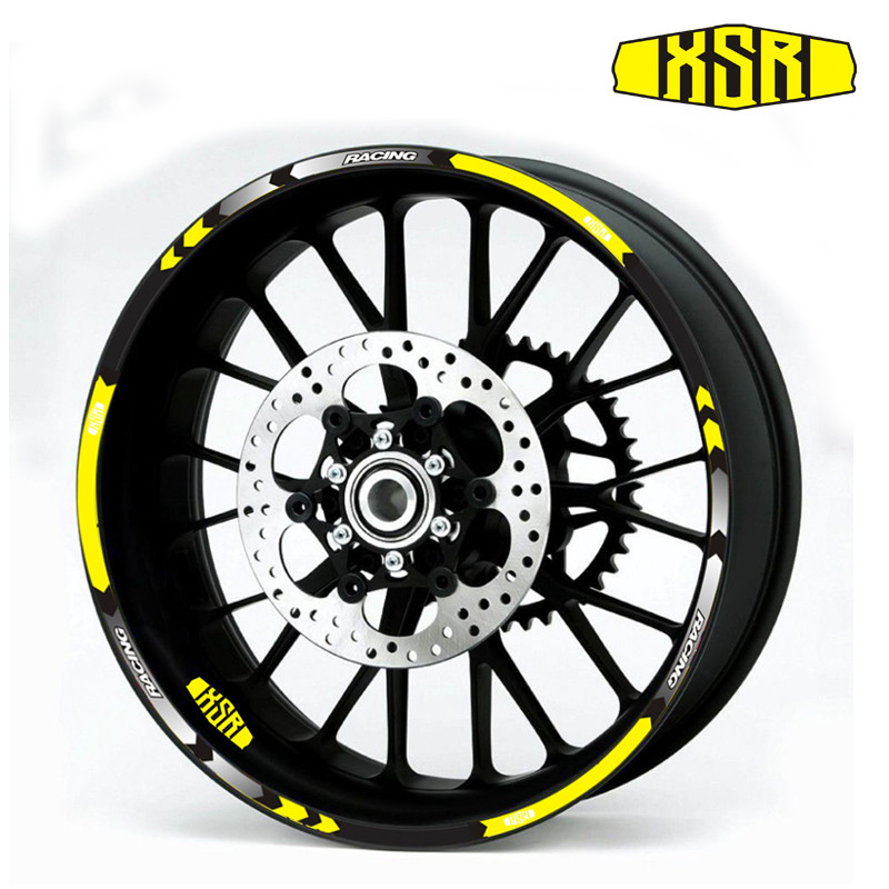 Adesivo Acessório De Decalque De Roda De Aro De Motocicleta De Alta Qualidade Reflexivo À Prova D'água Para Yamaha XSR X