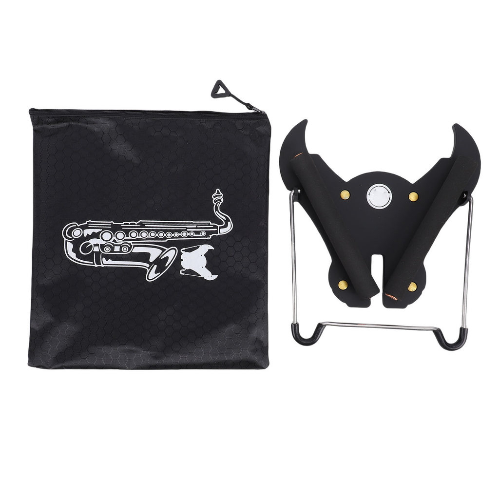ttopbr Suporte Dobrável Para Saxofone , Portátil , Alto Sax , Rack Ajustável , Metal , Aço Inoxidável , Base Triangular