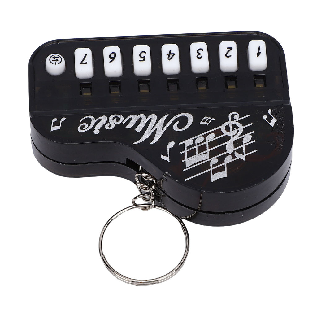 fgstbr Micro Piano Chaveiro Mini Teclado Eletrônico Portátil Instrumento Musical Pingente Com Luzes Mochila Carteira Dec