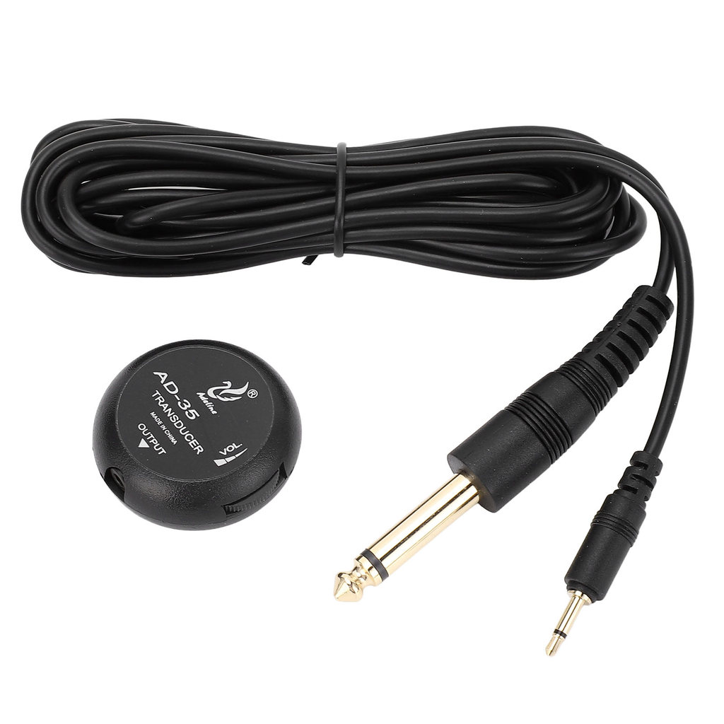 cpnobr Piezo Pickup Volume Ajustável Mini Microfone De Contato Autoadesivo Para Guitarra Acústica Ukulele Violino
