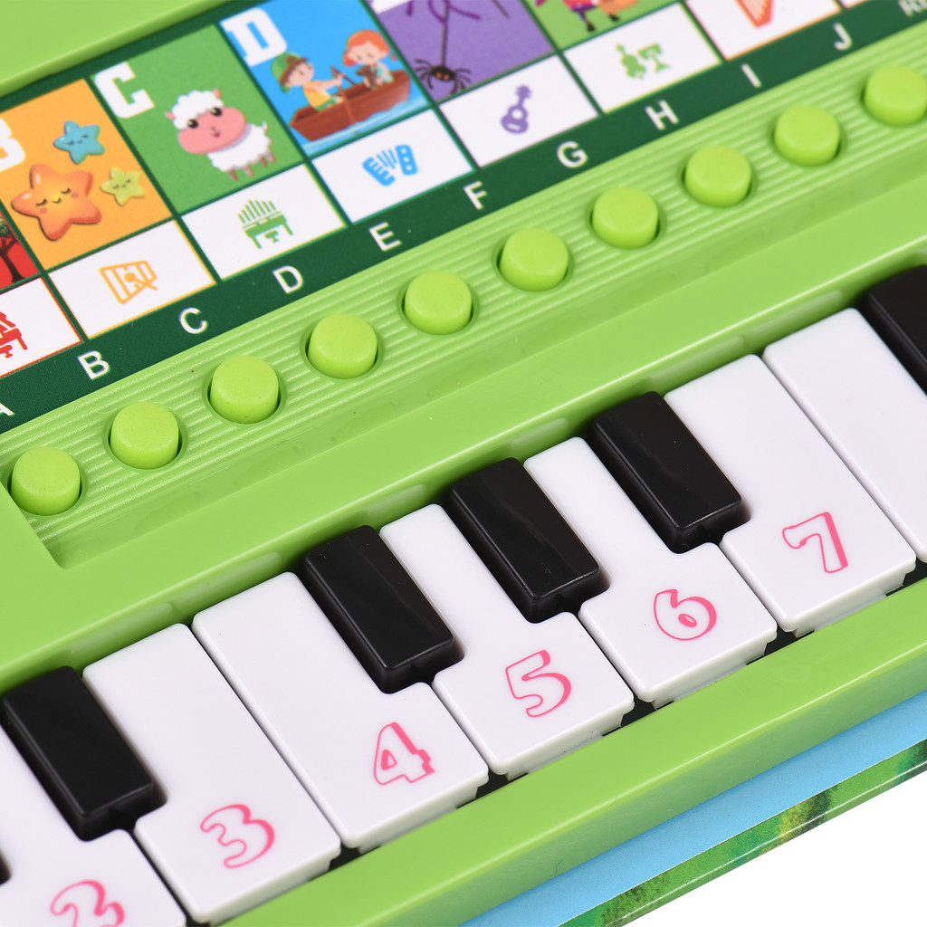 fgstbr Bigfun Livro De Piano De 20 Teclas Teclado Eletrônico E Música Songbook 2 Em 1 Com 10 Instrumentos Integrados Mús