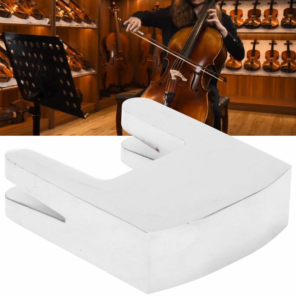 Telbr Metal Violoncelo Mute Practice Violoncello Silenciador De Liga De Zinco De 2 Pinos Para 3/4 4