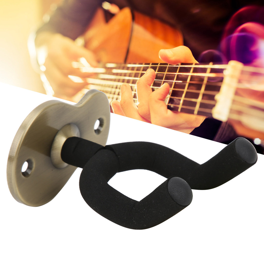 cpnobr Suporte De Montagem Na Parede Para Guitarra , Esponja De Pescoço , Protetor Com Acessórios , Cor Bronze