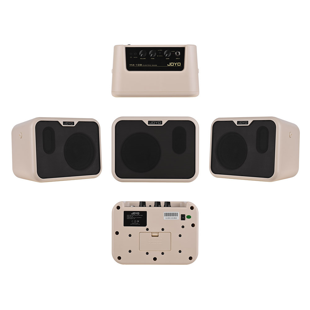 Telbr JOYO MA-10B Mini Alto-Falante Amplificador De Baixo Elétrico Portátil 10Watt Amp Normal/Drive Canais Duplos Com Po