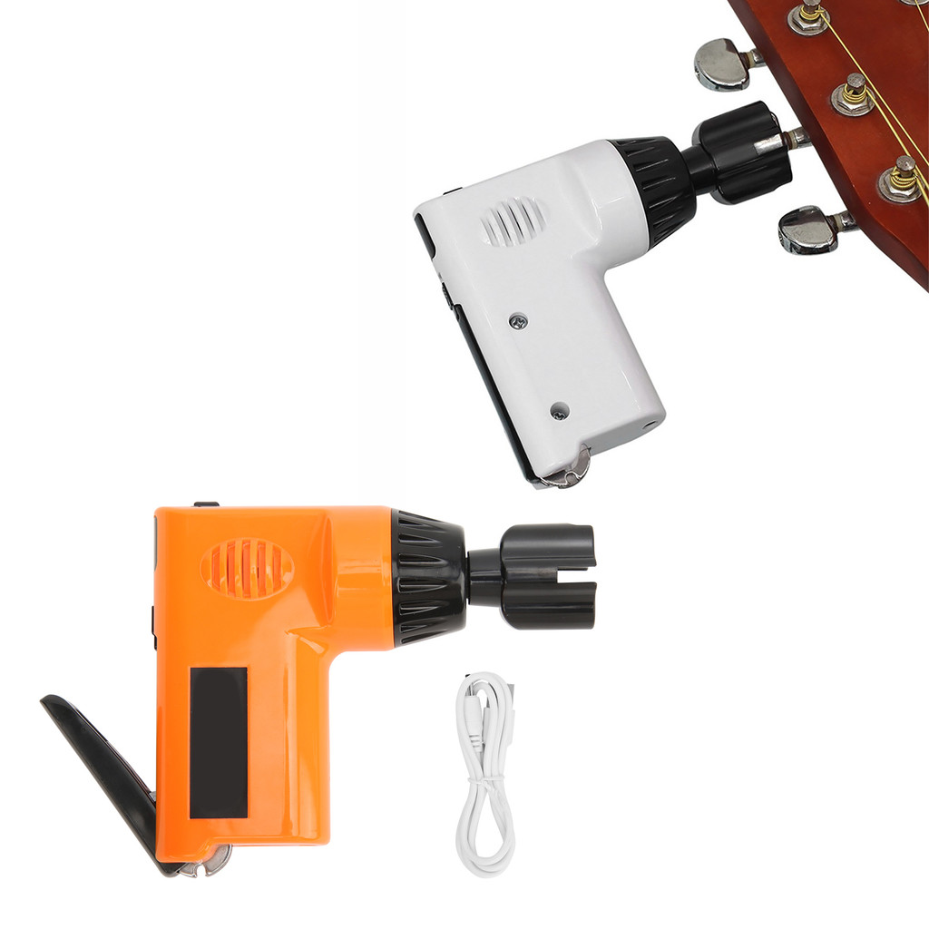 fgstbr Enrolador De Corda Pequena Luz Acessórios De Instrumento Multifuncional Para Ukulele 2.7-4.3VOrange