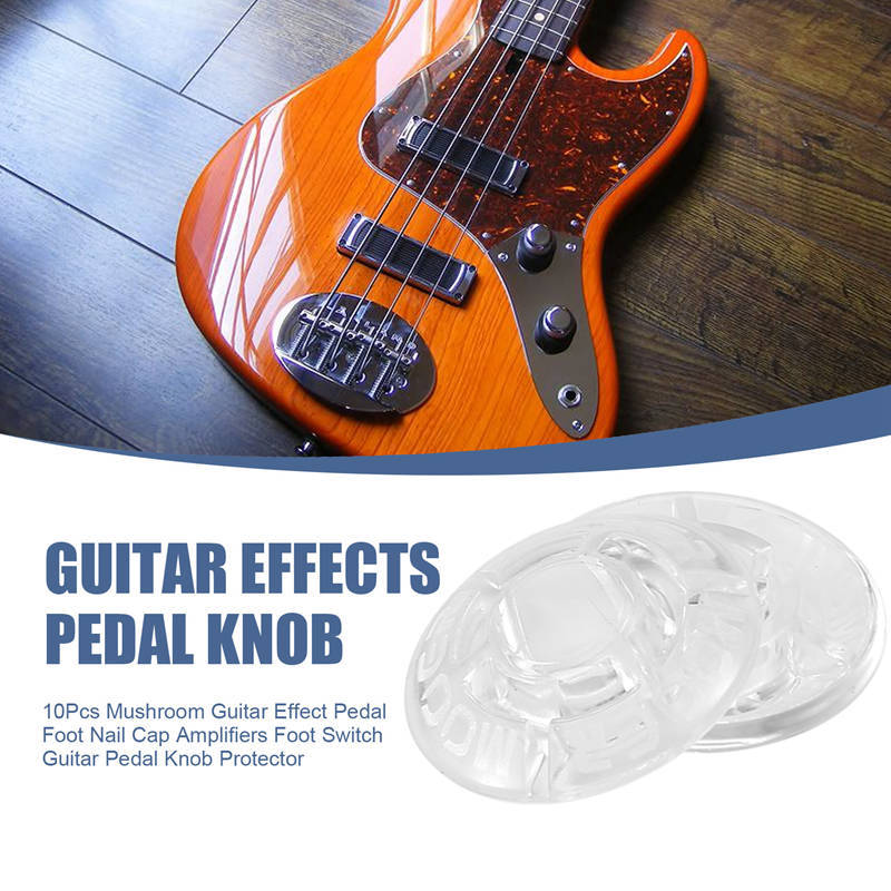 MOOER 10 Pcs Cogumelo Pedal De Efeito De Guitarra Pé Unhas Cap Amplificadores Interruptor De Protetor De Botão De