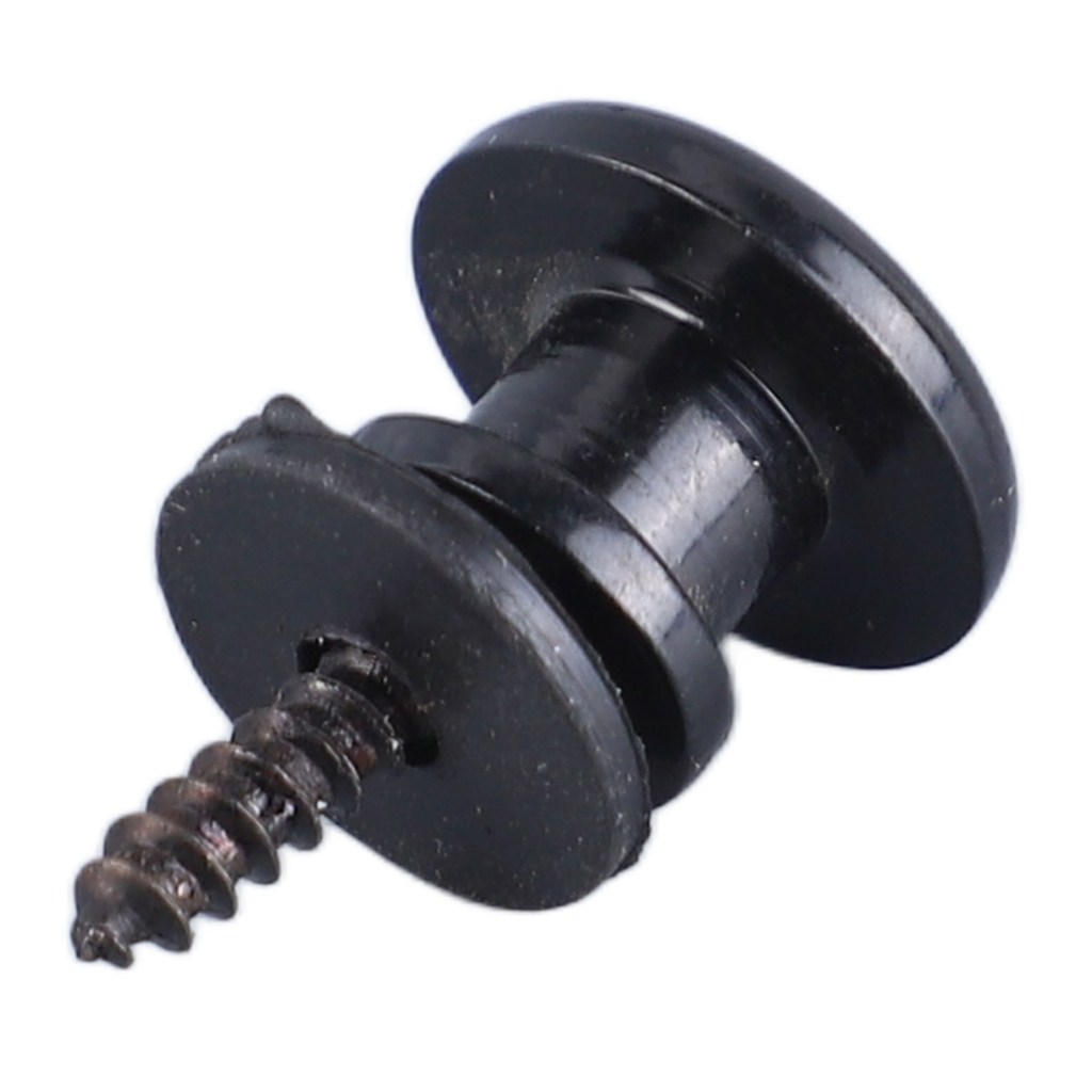 Telbr 10 Peças Botão De Bloqueio De Alça De Guitarra Estilo Cogumelo Pino Universal Ajustável Para Ukulele Baixo Preto