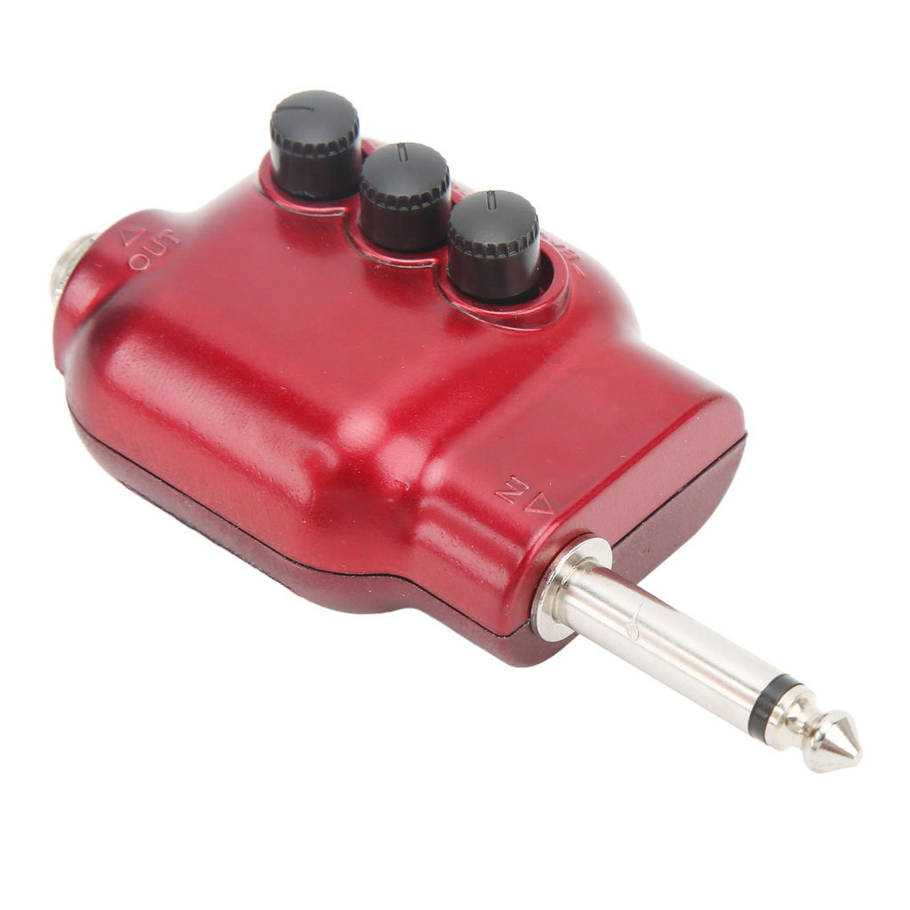 Tgbr Guitarra Pré Amplificador Mini-6.35mm Plug Para Guitarras Acústicas Instrumento Acessórios Vermelho