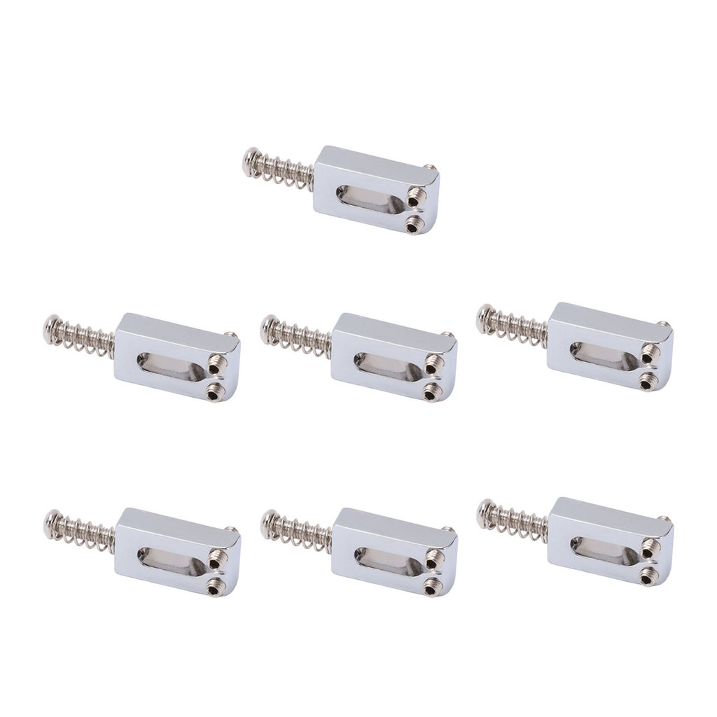 cpnobr 7 Peças Sela De Ponte De Guitarra Elétrica Portátil Substituição Corda De Rolo De Metal Para Instrumento Musical