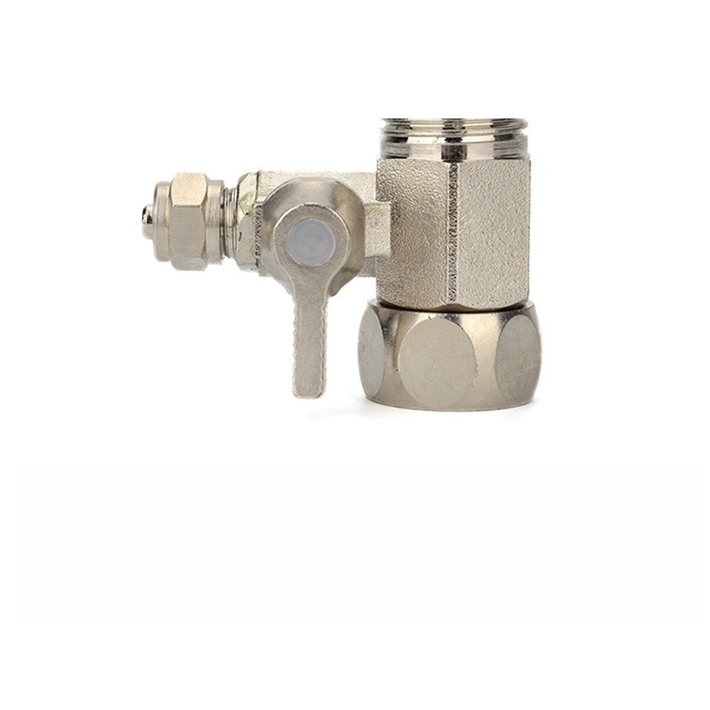 [SULO] Conector Purificador De Metal De 4 Vias , Válvula De Esfera , Encaixe Em T Para Sistema RO Puro