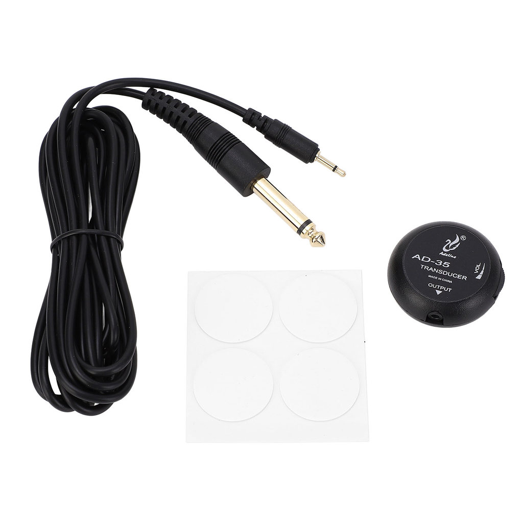 Tgbr Piezo Pickup Volume Ajustável Mini Microfone De Contato Autoadesivo Para Guitarra Acústica Ukulele Violino