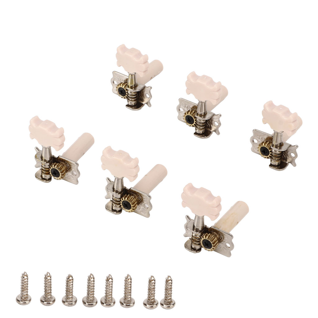 Toggbr Afinador De Guitarra Clássica Peg Plástico Branco Aparência Requintada Metal 3L3R Tuner Para Substituição