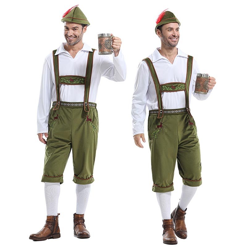 Adulto Medieval Oktoberfest Lederhosen Traje Homem Bávaro Ocubrofest Festival Alemão Cerveja Masculino Cosplay De Festa