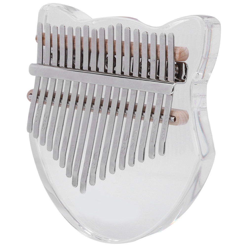 fgstbr Instrumento De Teclado De Polegar Kalimba De 17 Teclas Com Bolsa E Martelo De Afinação Presente Musicaltransparen