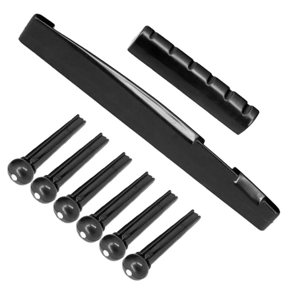 Kit De Acessórios Para Guitarra Folk Acústica cpnobr , Incluindo Pinos De Ponte + Porcas , Palhetas De Celulóide , Porta