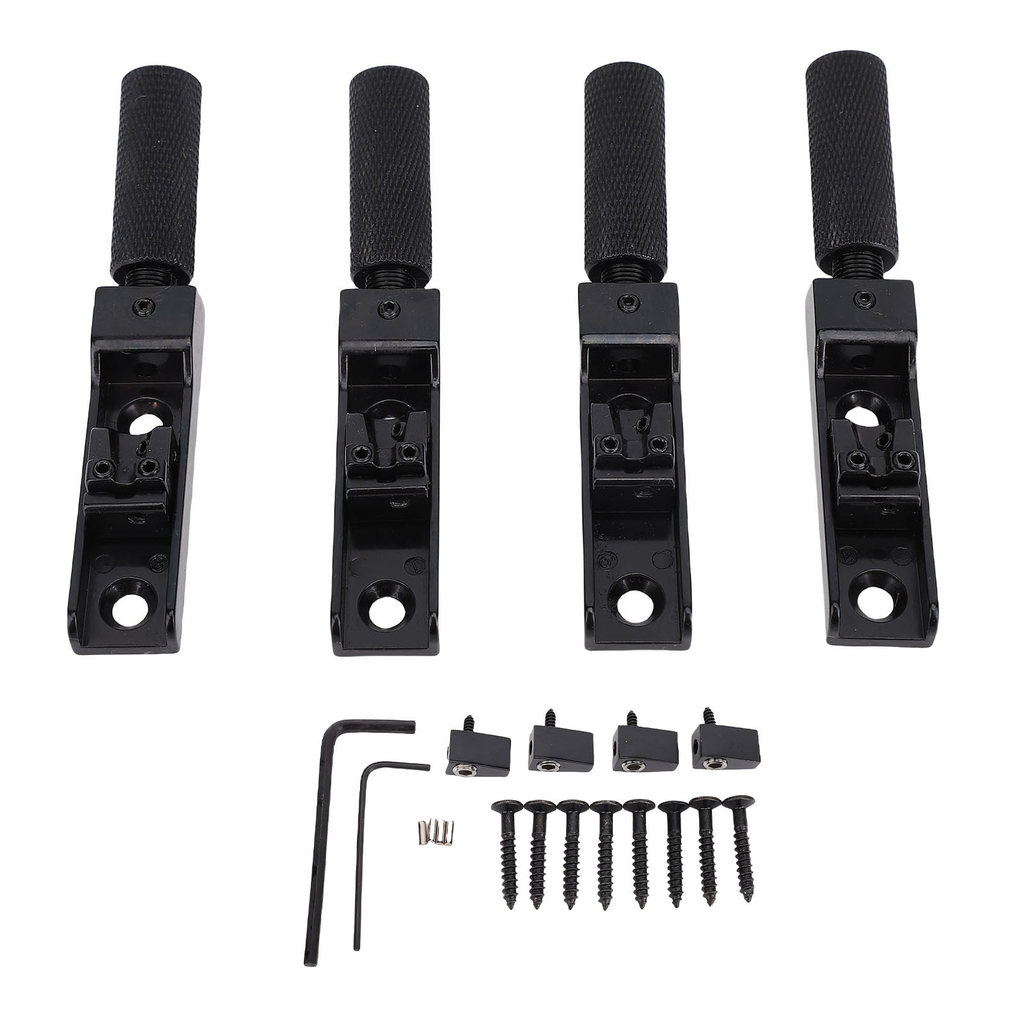 ttopbr Ponte De Baixo De 4 Cordas E Trava Tipo Divisão Kit De Substituição Sem Cabeça Espaçamento Ajustável Base CNC Pre