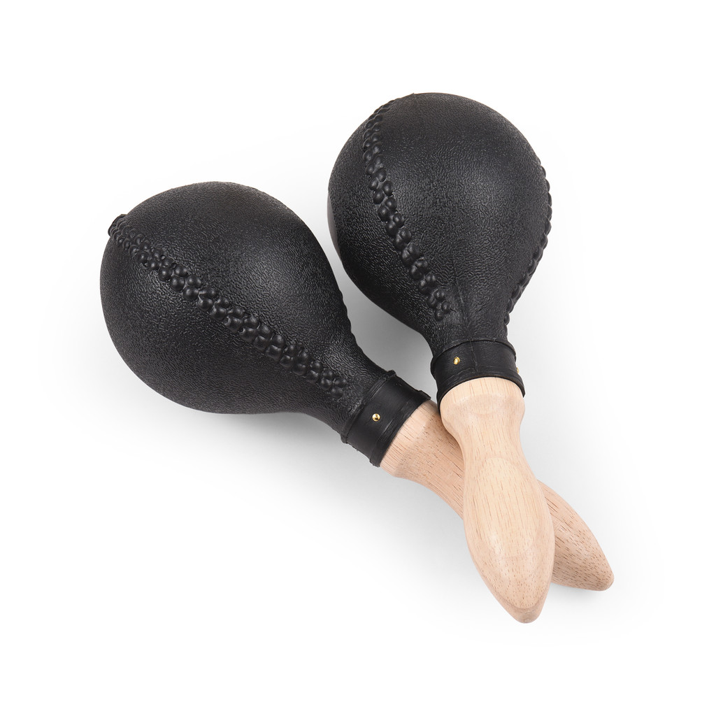wohobr 1 Par 25cm Maracas Areia Martelo Percussão Instrumentos Musicais Concha De Plástico Alças De Madeira Ritmo Concer