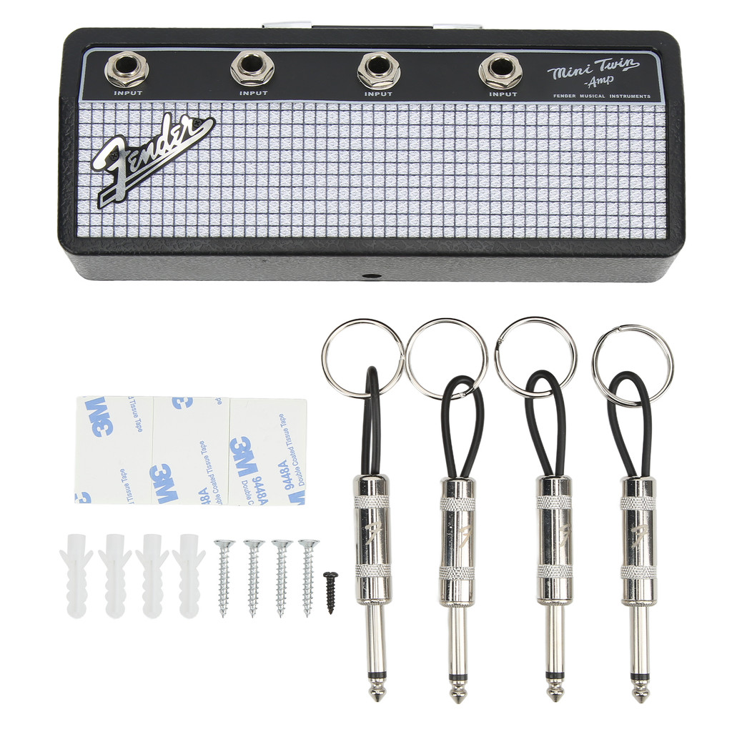 Togbr Caixa De Armazenamento De Plugue De Guitarra , Amplificador De Montagem Na Parede , Porta-Chaves , Rack Com 4 Chav