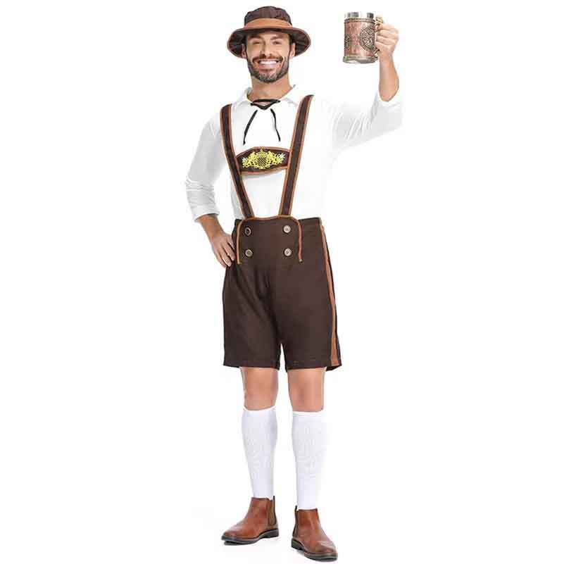 Hansel Bávaro Lederhosen Oktoberfest Traje Para Homens Alemão Cerveja Festival Roupa Cos Roupas Homem