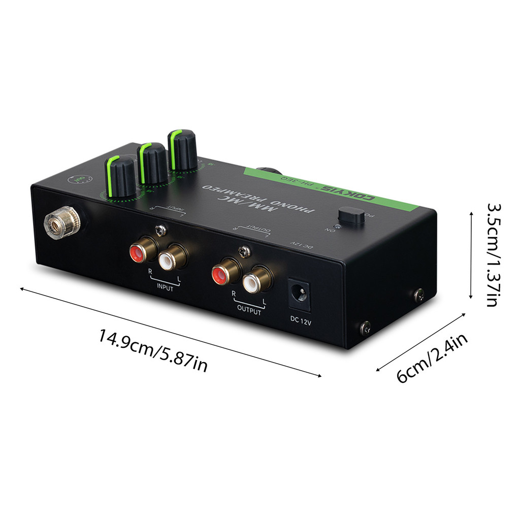 fgstbr PH-3EQ Phono Pré-Amplificador MM MC Interface De Som Com Ajuste Alto Médio E Baixo XLR Conexão Balanceada Circuit