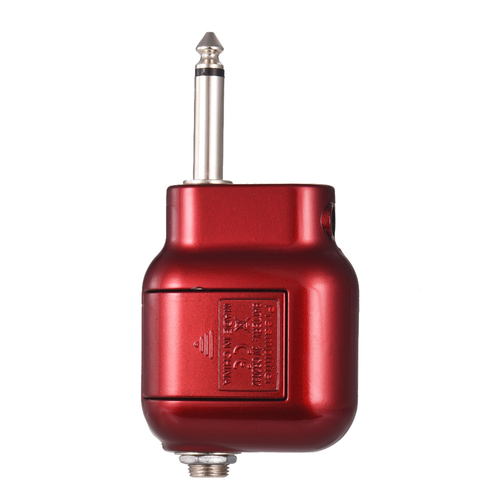 wohobr Mini Pré-Amplificador Plugue De 6.35 Mm Com Controle De Volume De Equalizador Agudo De Baixo Para Guitarra Acústi