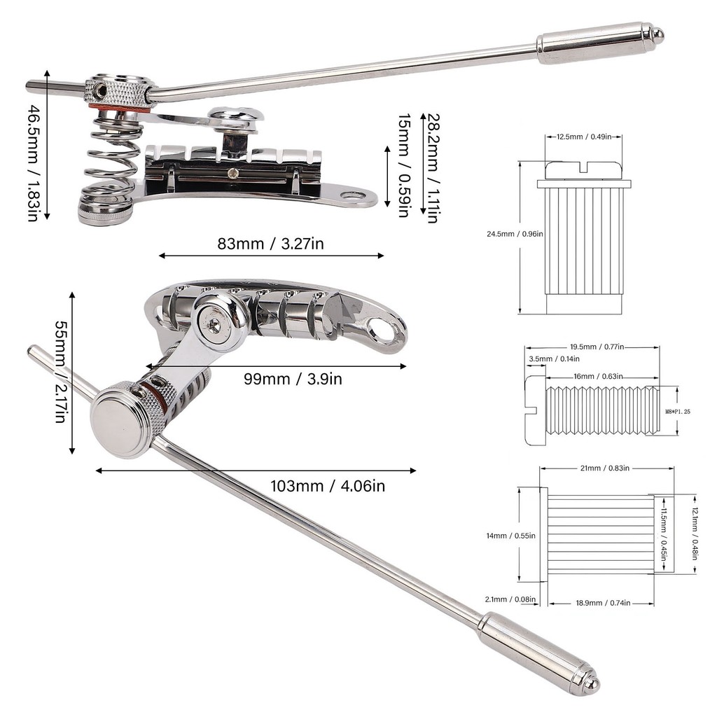 Substituição Da Barra De Parada Ponte Guitarra fgstbr Para Les Trem II Paul LP SG Tremolo Elétrico De Liga De Zinco