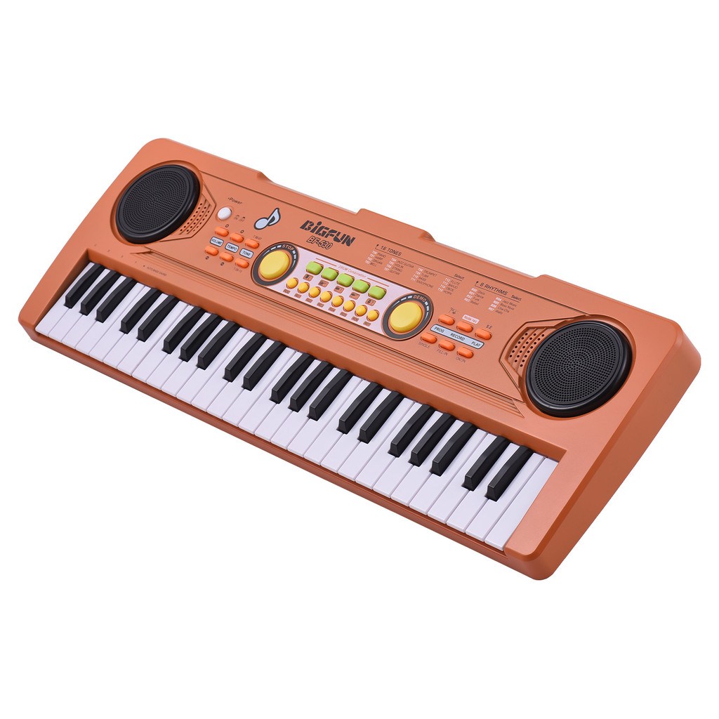 cpnobr BIGFUN Teclados Piano 49 Teclas Teclado Eletrônico Portátil 16 Tons 8 Ritmos 5 Percussão 6 Demoções Alto-Falante