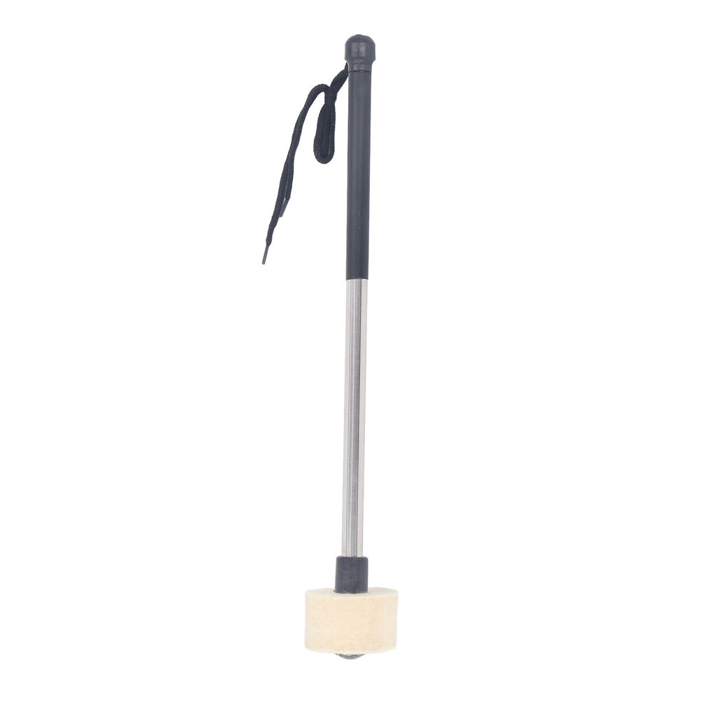 fgstbr Baqueta De Cabeça De Feltro De Lã Com Alça De Aço Inoxidável Antiderrapante Soft Timpani Mallet