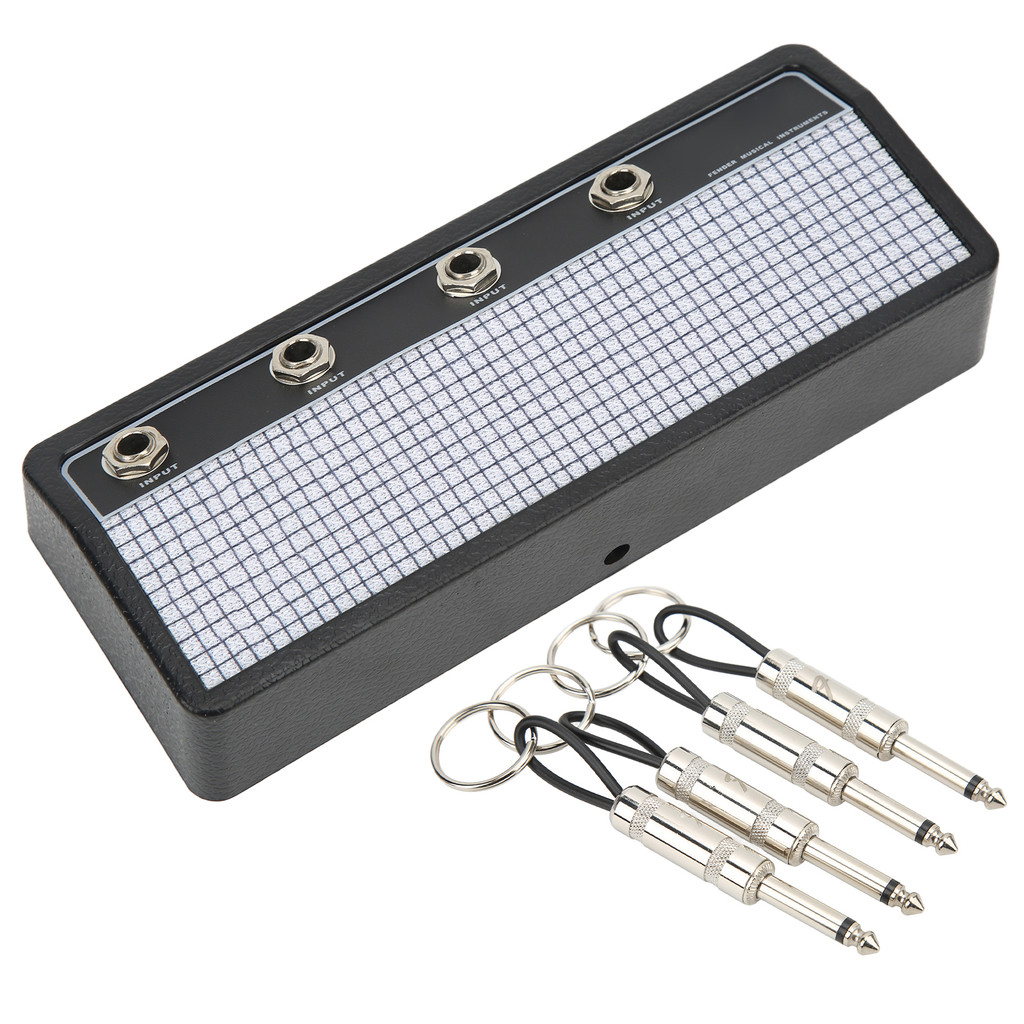 fgstbr Caixa De Armazenamento De Plugue De Guitarra , Suporte De Chave De Amplificador De Montagem Na Parede Com 4 Chave