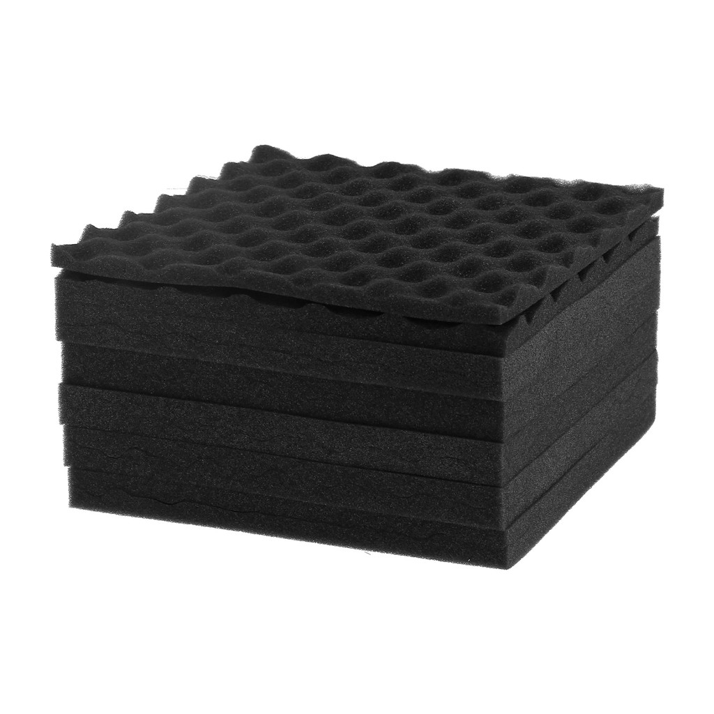 wohobr 12 Unidades De Painéis De Espuma Acústica Com Absorção De Som À Prova Para Estúdio De Gravação KTV 30x30cm